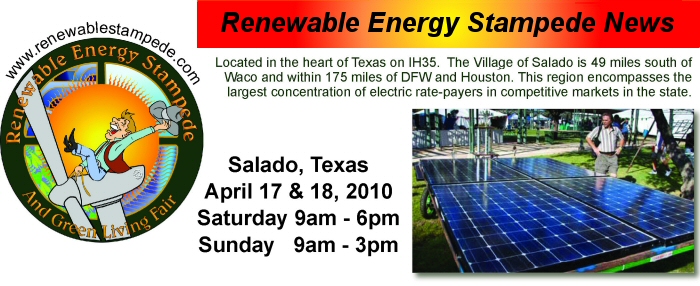 Website of the Renewable Energy Stampede & Green Living Fair